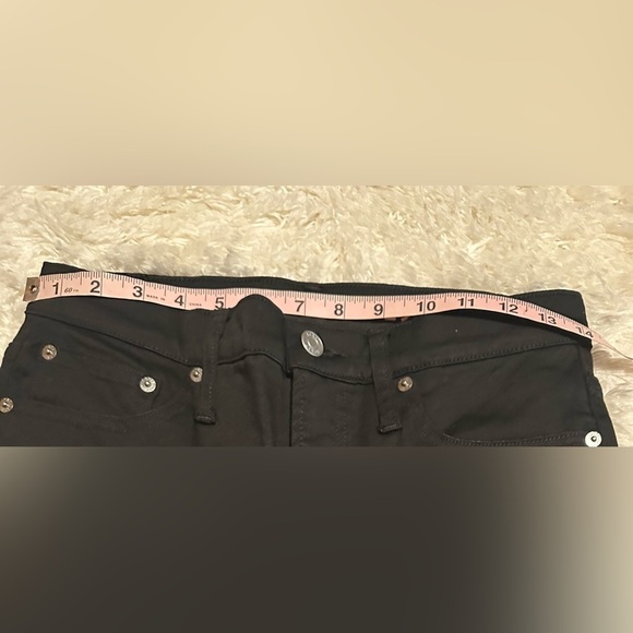 Re-Imagined By JCrew Size 29x28 Toothpick Black Denim Jeans EUC - Picture 2 of 9